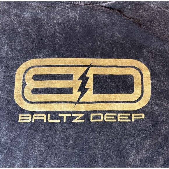 Baltz Deep Graphic Black T-Shirt XXL 100% Cotton Lion Logo Front & Back Design - Picture 6 of 6